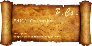 Pál Csinszka névjegykártya