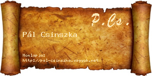 Pál Csinszka névjegykártya