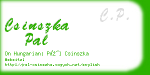 csinszka pal business card